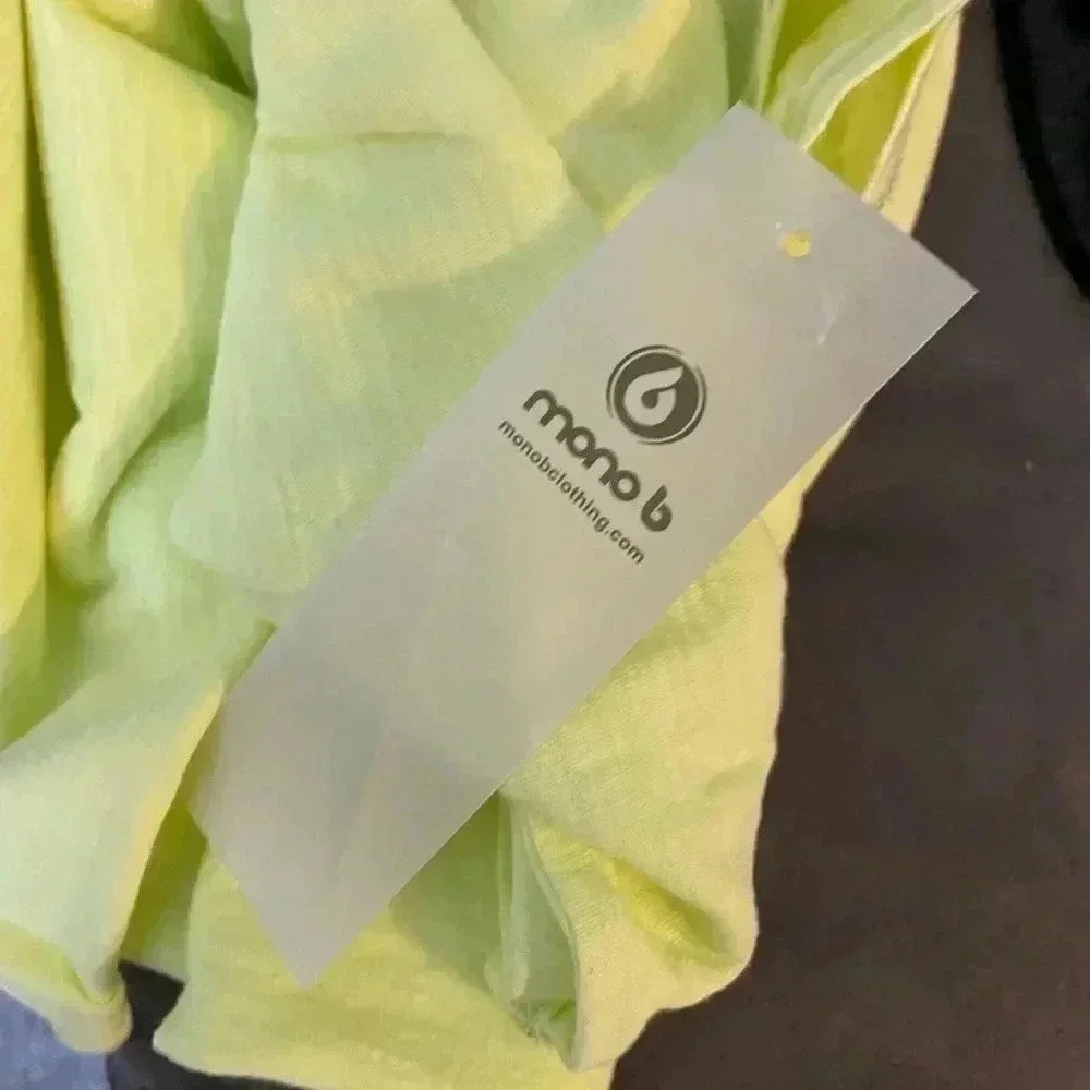 Mono B Be True Tank Top, Light Lime, NWT - Picture 4 of 5